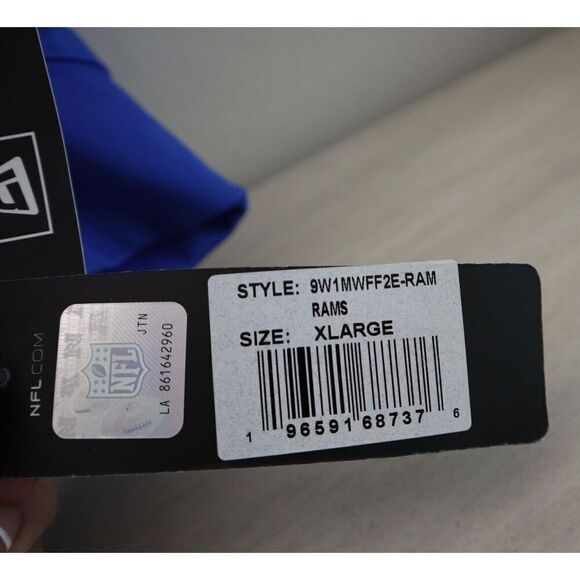 New Era Men's Sz XL Blue Los Angeles Rams Combine Authentic Split Defense Hoodie - Picture 6 of 10